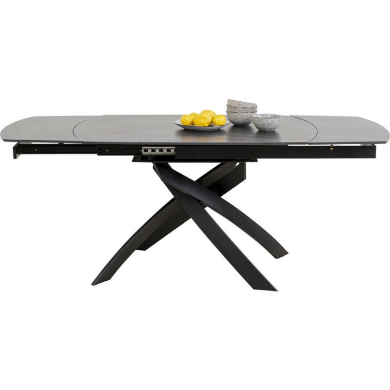 Extension Table Twist Black 120(30+30)x90cm